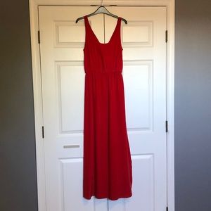 Cherry red maxi dress